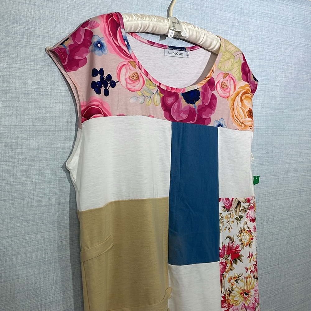 Misslook Patchwork Dress Size Small - image 5